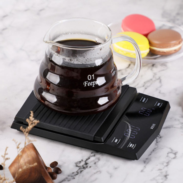 Ecocoffee Sell Like Hot Cakes Digital Pocket Scale Automatic Mode Coffee Timer Electronic Scale with Time Kitchen