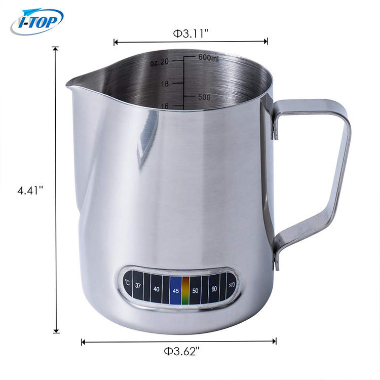 stainless steel milk frother pitcher