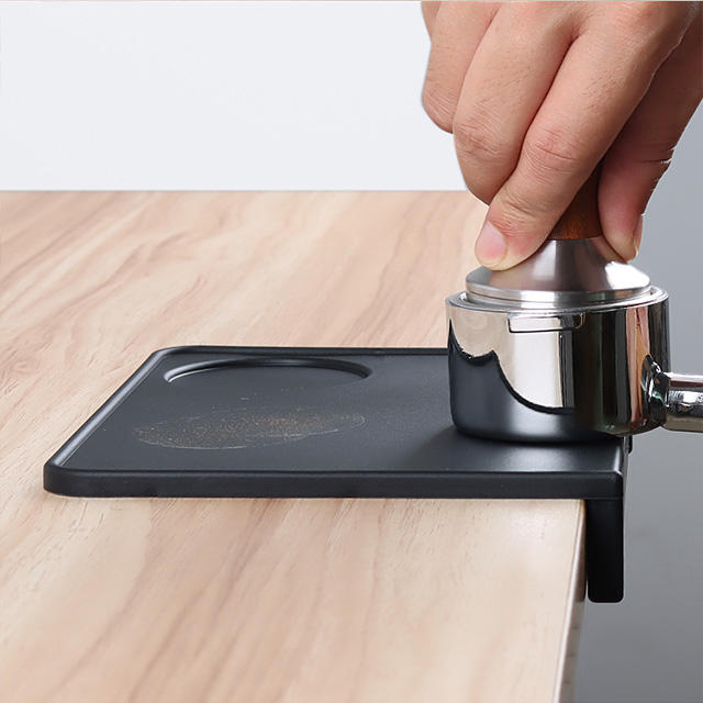 customized coffee tamper mat with silicone tamper mat