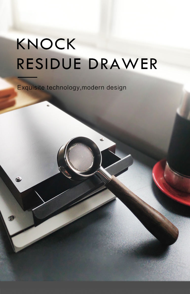 Tall Knock Box Big Coffee Espresso Drawer ABS Plastic And Stainless Steel Knock Box For Sale