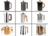 SS 304 with 4-Level Filtration Systems Dishwasher Safe Double Wall Stainless Steel coffee french press