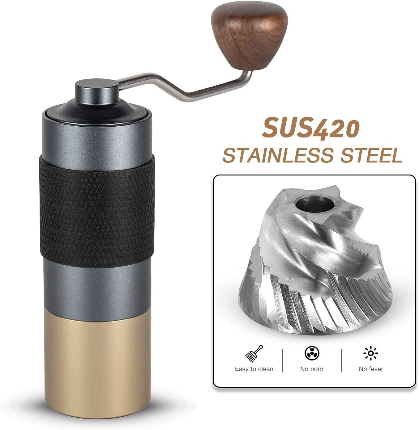 Best Hand Coffee Grinder Adjustable Stainless Steel Portable Manual Coffee Grinder Coffee Bean Grinder