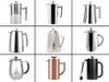 Heat Resistant Coffee Press Stainless Steel Dishwasher Safe Double Wall French Press with thermometer