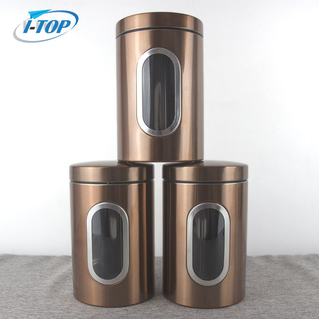 Stainless Steel canisters storage jar set kitchen canister set steel