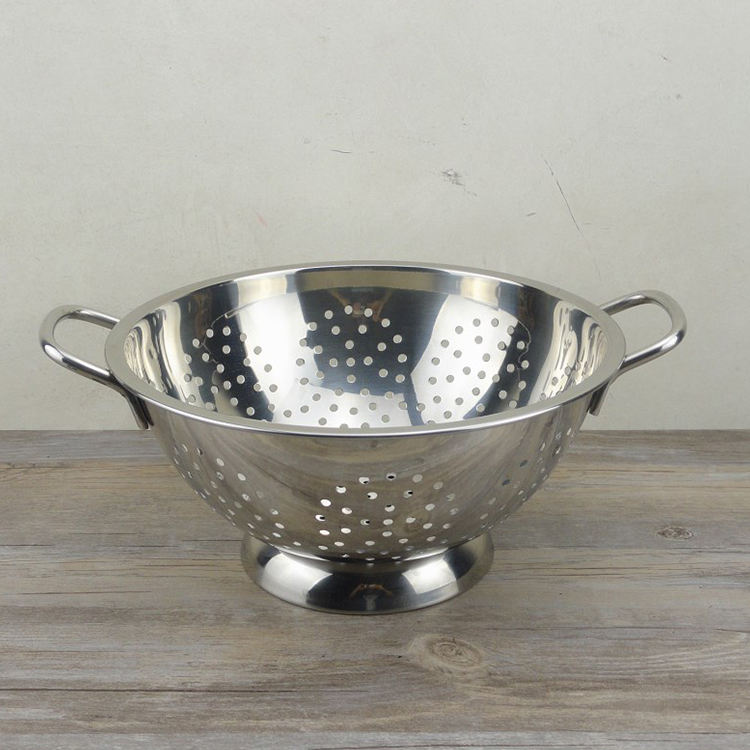 Stainless Steel German Colander export quality in matt and shiny wholesale german colanders