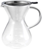 High Quality Borosilicate Glass Stainless Steel Filter Pour over Coffee Dripper