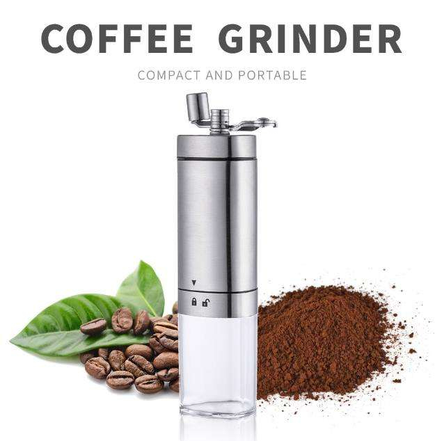 Manual Coffee Grinder Burr Coffee Mill Bean with Adjustable Ceramic for Drip Espresso French Press Hand Coffee Grind
