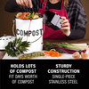 Kitchen Compost Bin for Kitchen Countertop - 1.0 Gallon Compost Bucket with Lid for counter-top breeding fertilizer
