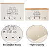 Onions Potatoes and Garlic Storage Box Canisters Set Storage Box