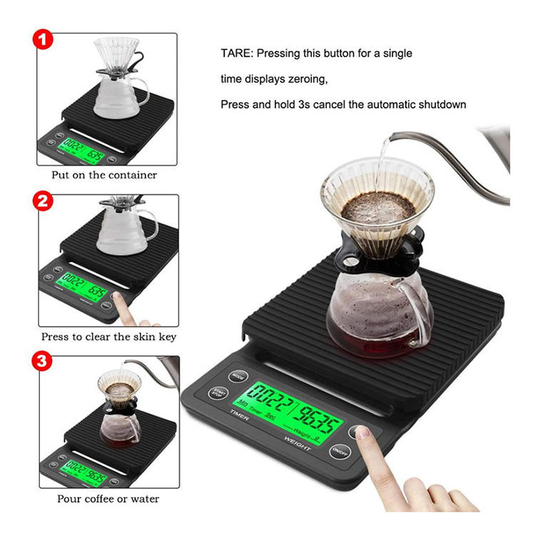 Inventory Product Digital 5Kg 0.1G Tempered Glass Food Weighting Scale Kitchen Scale