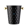 4 Quarts Hammered Metal Drink Bucket Champagne Wine Freeze Longer Insulated Ice Bucket With Handle
