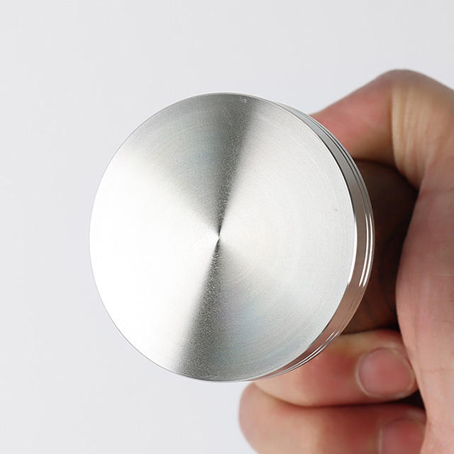 Barista Espresso Coffee Press With Tamper Mat Tamper with 304 Stainless Steel Base Wooden Handle Coffee Tamper