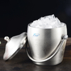 Custom Double Wall Insulated Champagne Ice Bucket For Cocktail Bar Stainless Steel Beer Ice Bucket With Lid And Scoop