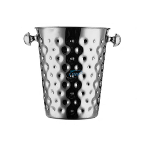 Wholesale 4L Silver Wine Bucket Chiller Metal Bucket Galvanized Ice Bucket for Camping