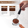 Espresso Tamper Coffee Distributor Tamper Espresso Stirrer Wood Coffee Tamper Station Espresso Tamping Mat Compatible with 58mm