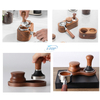 Wooden Espresso Tamper Mat Wood Coffee Filter Tamper Holder with Coffee Tamper and Distributor Espresso Knock Box for Kitchen