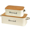 Outdoor junket rectangle Metal Food container Wood cutting board bamboo bread bin loaf storage bin bread box