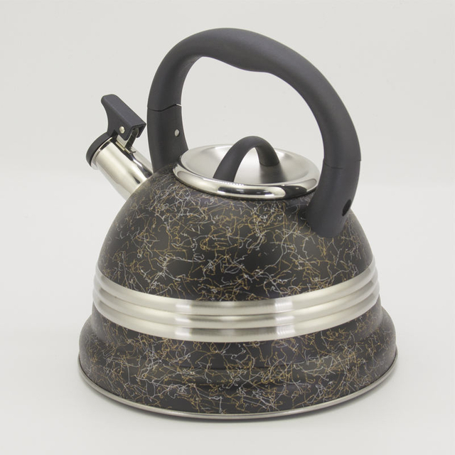 IT-CP1015 High Quality Silver Color Painting stainless steel whistling tea kettle