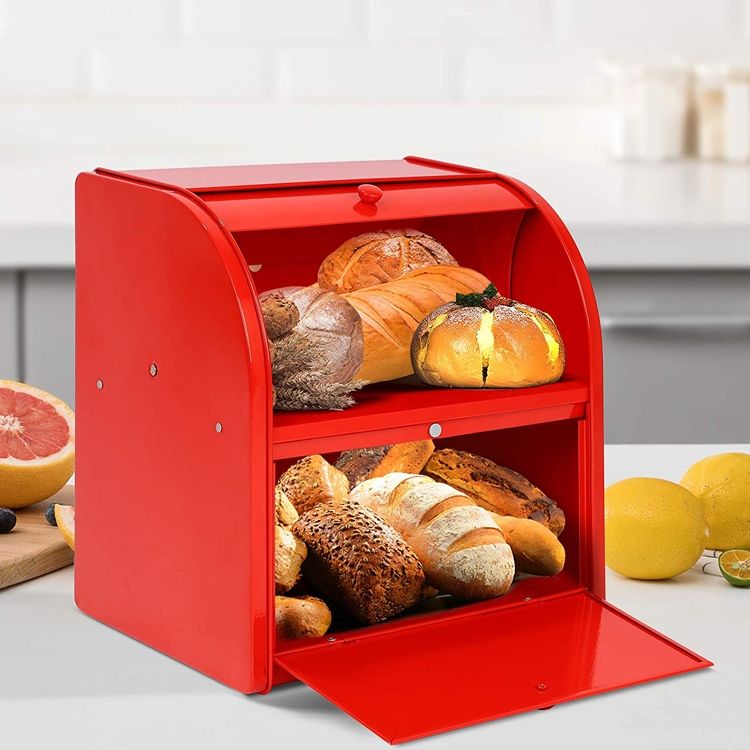 Best Selling Stainless Steel Bread Box For Kitchen Counter Food Bread Storage Containers