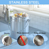 indoor Stainless Steel with filter Container Countertop compost bin kitchen