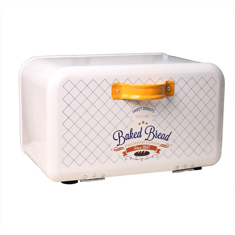 Large White Farmhouse Bread Box for Kitchen Countertop