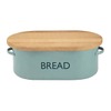 luxury Metal Food container Wood cutting board bamboo Bread Bin with Bamboo Lid