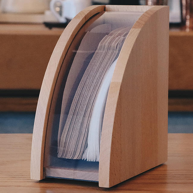 dust cover coffee powder filter paper holder for hotel home kitchen bar cafe wooden hand brew coffee filter paper holder