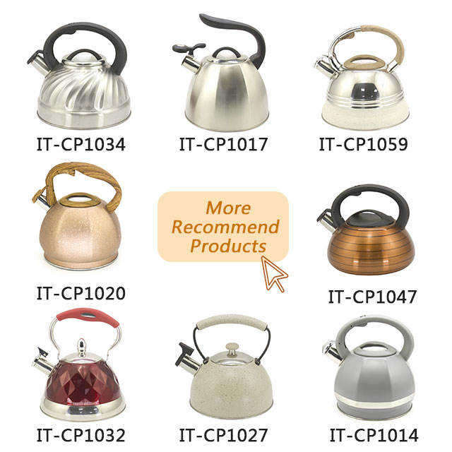 IT-CP1057 Whistling Tea Kettle 3.0L Tea Pot Customized Color Stainless Steel Hot Water Teapot for ALL Stovetop