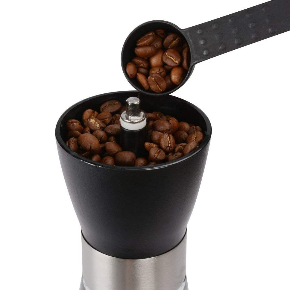 Small Acrylic Plastic Handle Manual Coffee Grinder Suitable for Home