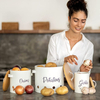 2022 Hot Sale Metal Garlic Potato and Onion Food Storage Containers Kitchen Canister Set With Lid of 3