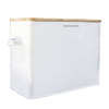 Kitchen Food Storage Container Box Vintage Metal Bread Bin With Bamboo Cutting Board Lid