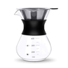 High Quality Borosilicate Glass Stainless Steel Filter Pour over Coffee Dripper