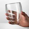 Double Walled Glass Coffee Or Tea Cups Insulated 250ml Coffee Mugs