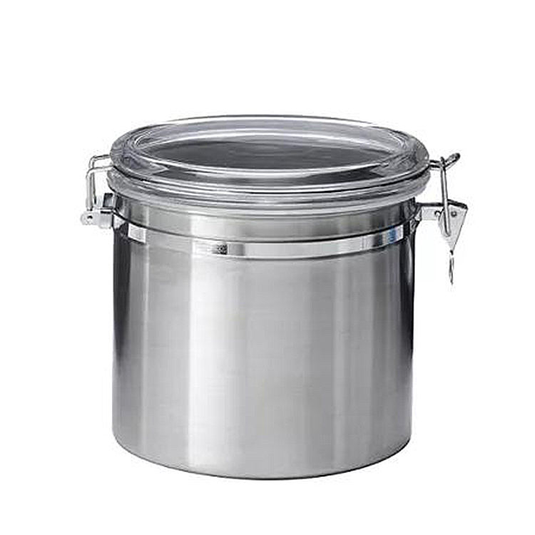 stainless steel canister tea coffee metal air tight container sets jar