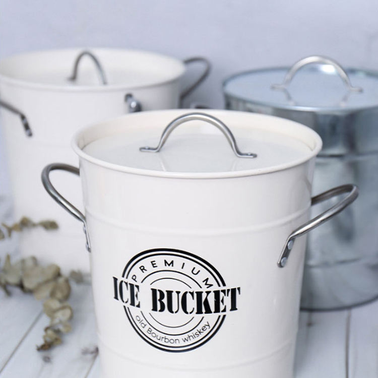 Country Style Beverage Champagne Ice bucket Double Wall Stainless Steel Insulated Ice Bucket For Chilling Beer