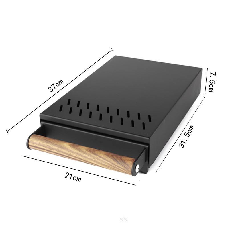 Espresso Knock Box Drawer,Stainless Steel Detachable Coffee Ground Knock Container,Shock-Absorbent Durable Barista Knock Box