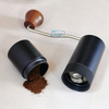 Metallic Blue Coffee Grinder Adjustable Burr Stainless Steel Portable Manual Hand Mini Coffee Bean Grinder Wood Handle