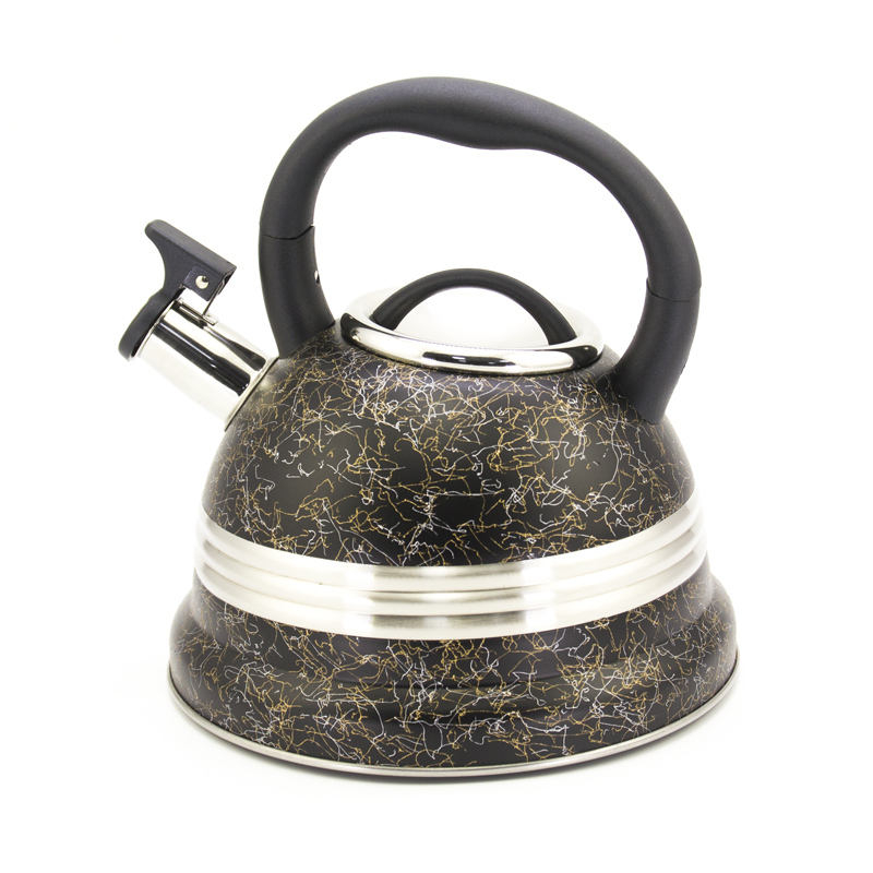 IT-CP1015 High Quality Silver Color Painting stainless steel whistling tea kettle