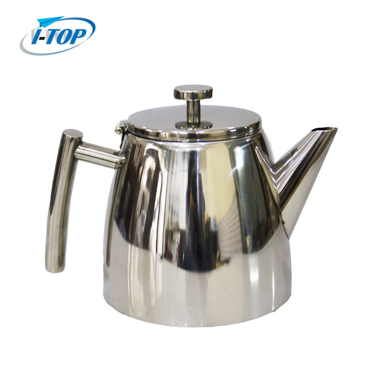 Stainless Steel tea pot Double walled 1.2L Keeps tea hot for a long time with tea infuser Teapot