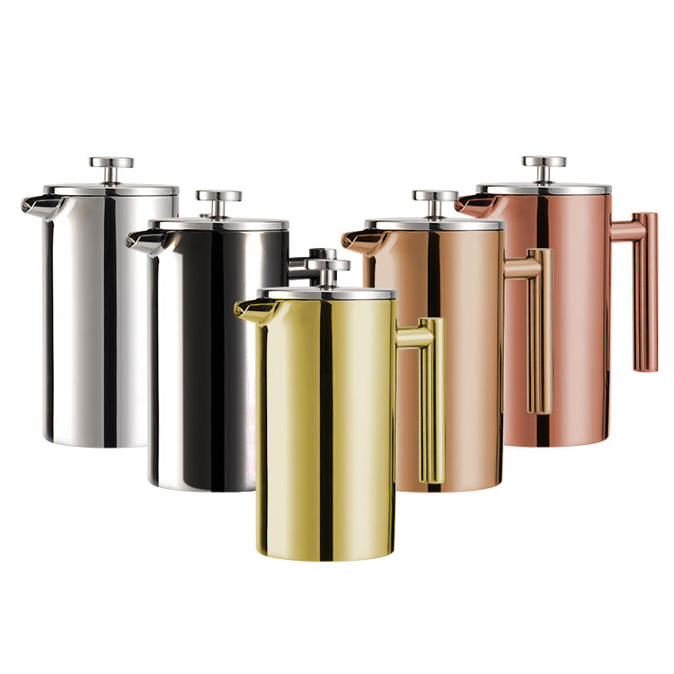 Coffee French Press Double Wall Stainless Steel Mug Insulated Coffee Maker