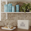 Kitchen Storage Containers 3 Piece Sugar Coffee And Tea Canister Set In Matte Blue For Home Coffee Shop