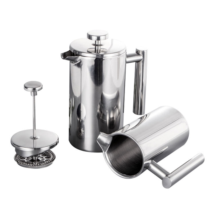 Coffee Maker 350ml 800ml 1000ml Double Walled Stainless Steel Cafetiere Insulated Coffee Tea Maker Pot