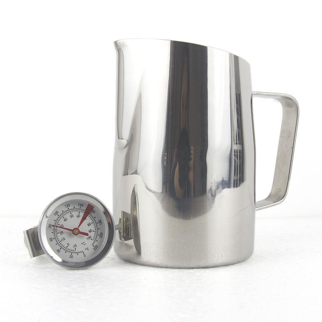 Milk Frothing Pitcher Milk Frother Cup 20oz Measurements on Both Sides Perfect for Latte Art Espresso Machines Cappuccino