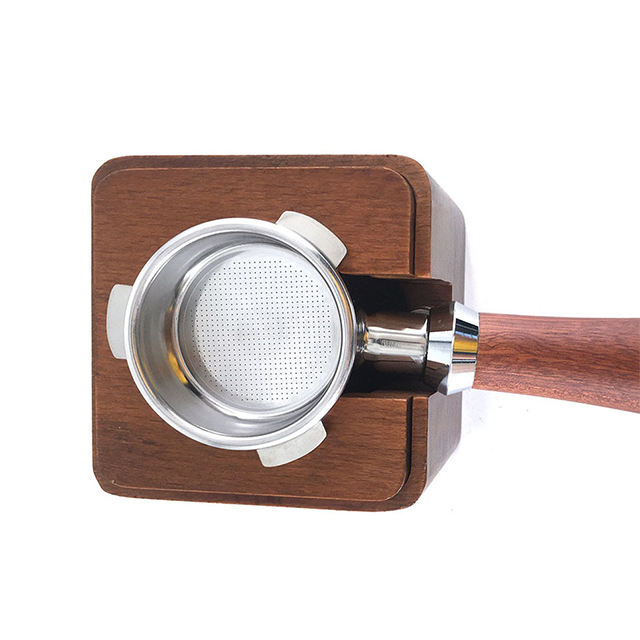 Coffee Wooden Tamper Stand Stand Coffee Measure Tamper Spoon Measure Tamper Black Express Stand Coffee Spoon