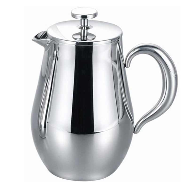 French Press Coffee Maker Stainless Steel Coffee Percolator Pot Double Wall & Large Capacity Manual Coffee Containers