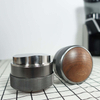 58MM Coffee Distributor, Stainless Steel Coffee Distributor Walnut Decoration Adjustable Height Coffee Distributor with Wooden
