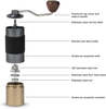 Best Hand Coffee Grinder Adjustable Stainless Steel Portable Manual Coffee Grinder Coffee Bean Grinder