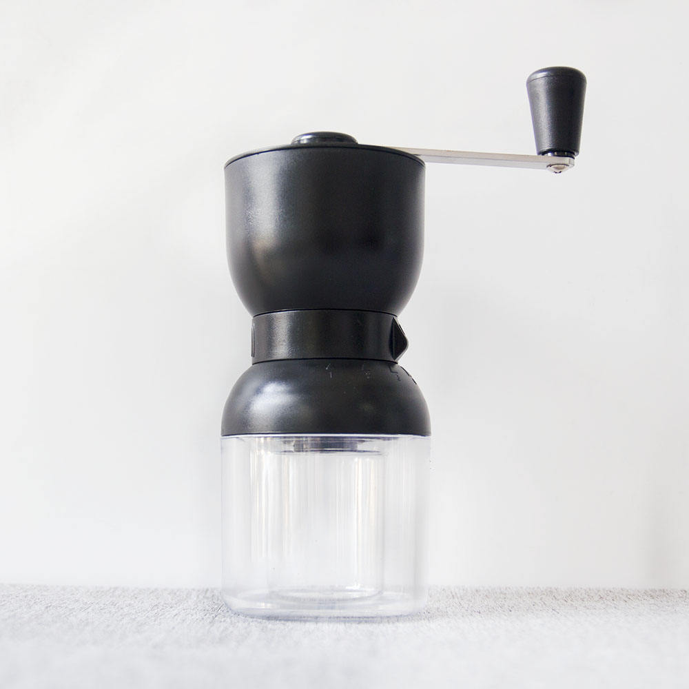 Small Acrylic Plastic Handle Manual Coffee Grinder Suitable for Home
