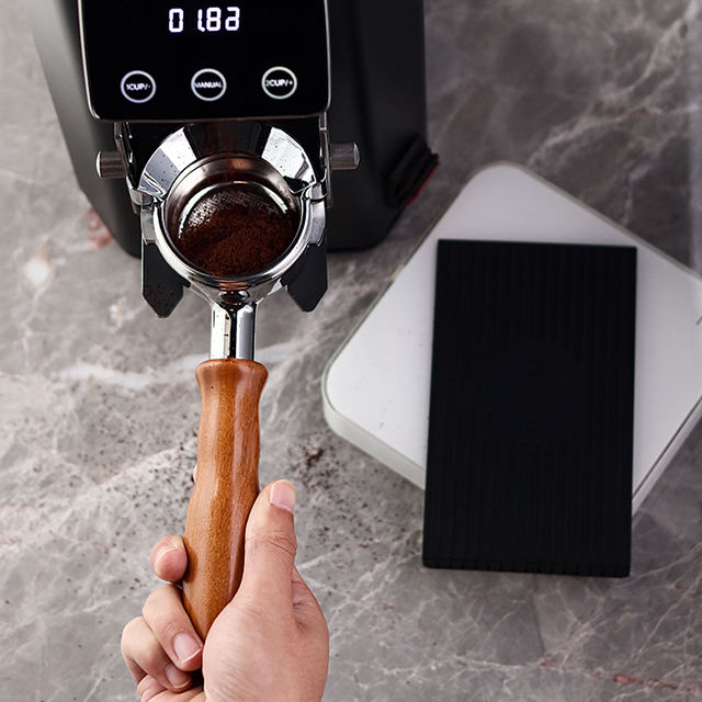 Ecocoffee 51mm Coffee Espresso Bottomless Wooden Handle Coffee Portafilter For Delonghi
