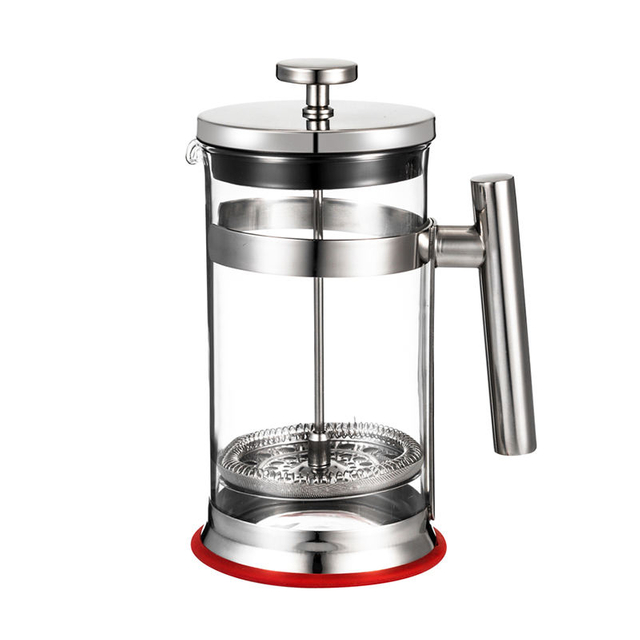 High quality borosilicate glass stainless steel french press